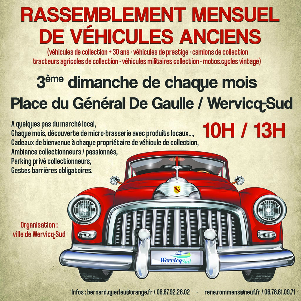 Rassemblement mensuel de véhicules anciens