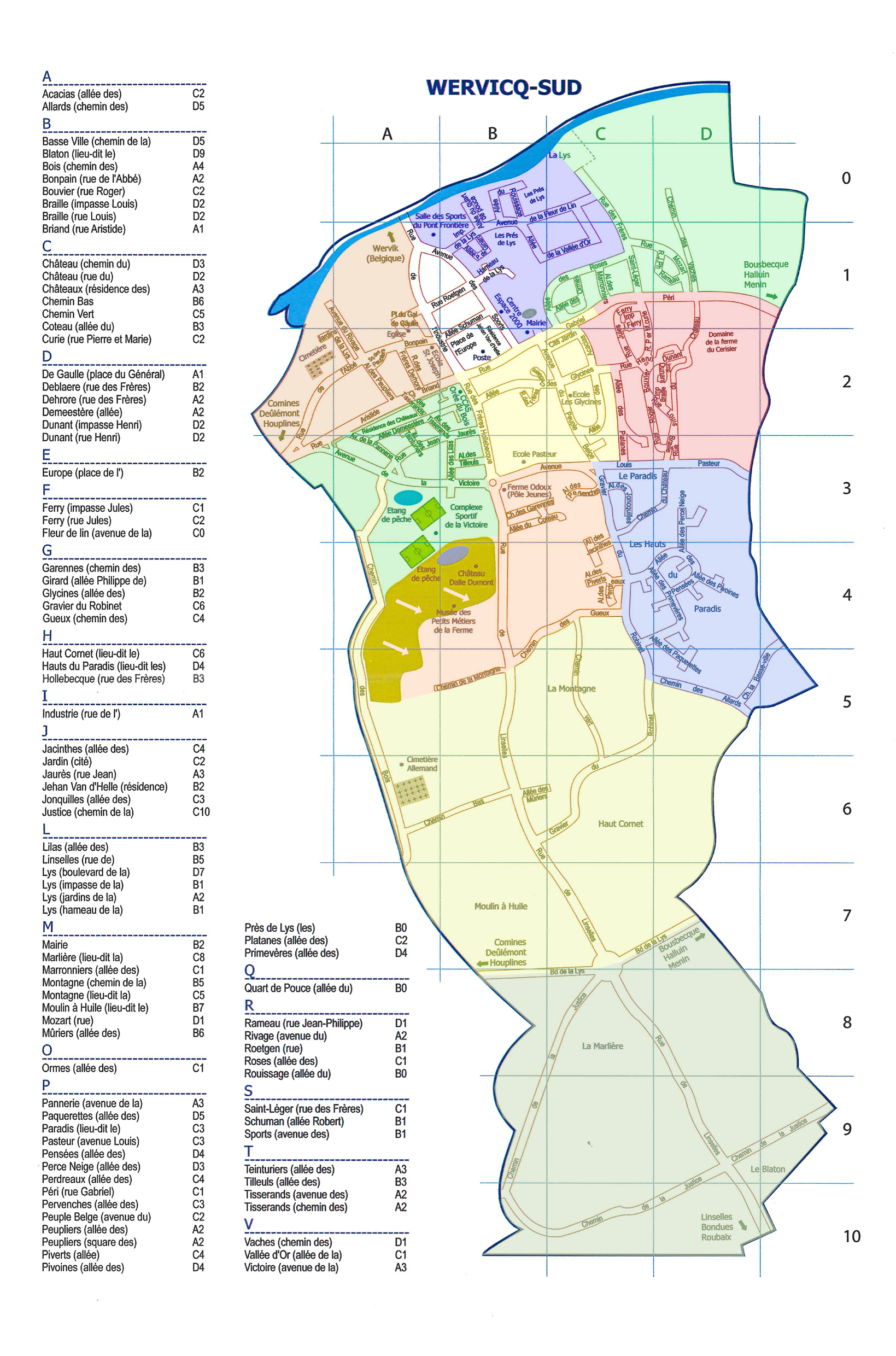 Carte des référents de quartier