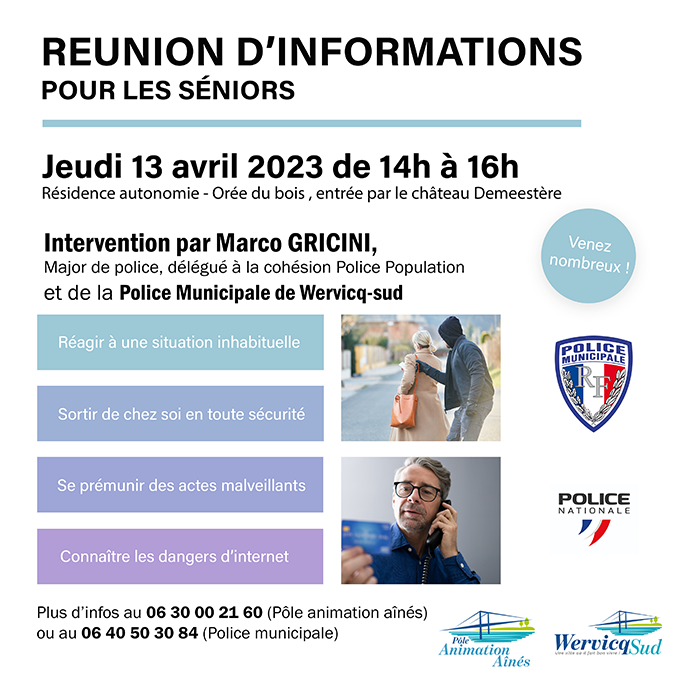 Réunion d’informations pour les séniors