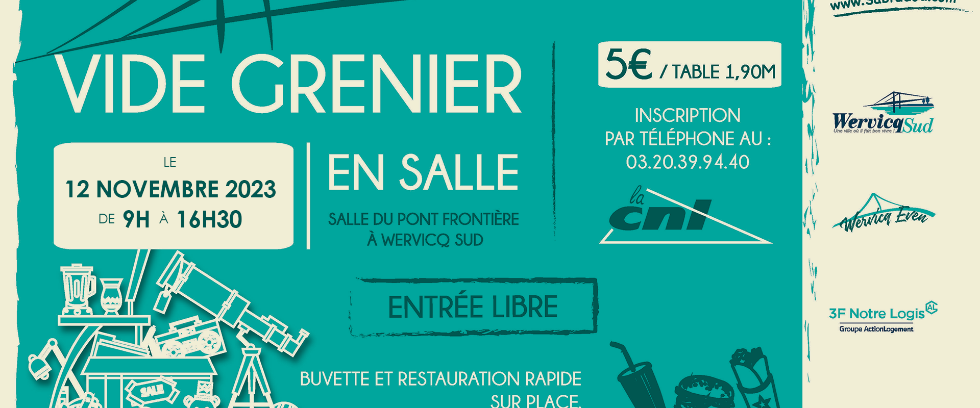 Vide grenier en salle