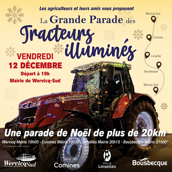 La grande parade des tracteurs illuminés